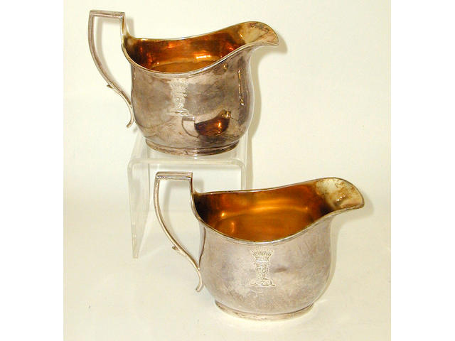 A pair of George III sauce boats,
