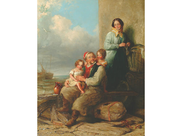 Henry Perlee Parker H.R.S.A. (1795-1873) "Home and Happiness" 76.5 x 63.5cm
