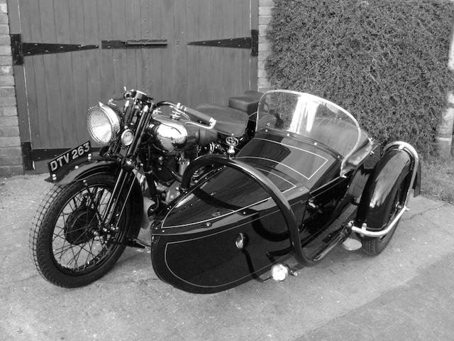 1937 Brough Superior 990cc SS80 with &#145;Petrol Tube&#146; Sidecar  Chassis no. M8-1831 Engine no. BSX 4514