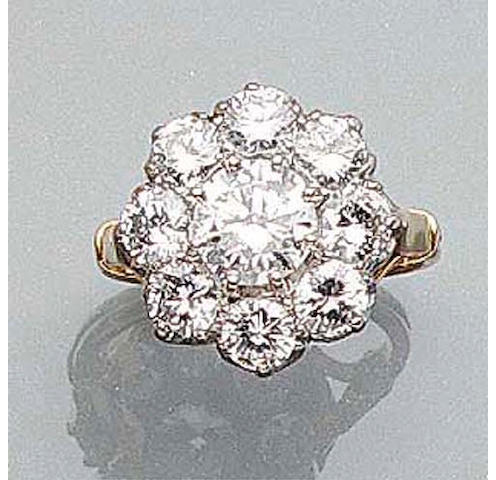 A Brilliant-Cut Diamond Cluster Ring