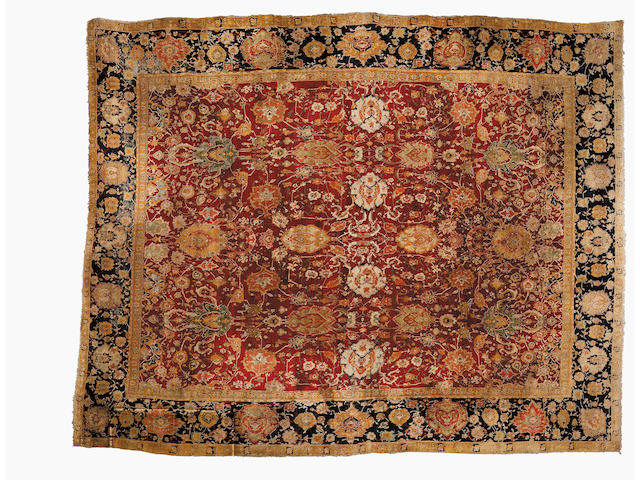 An Agra Carpet, North India, 16 ft 9 in x 13 ft 11 in (525 x 423 cm), some minor wear