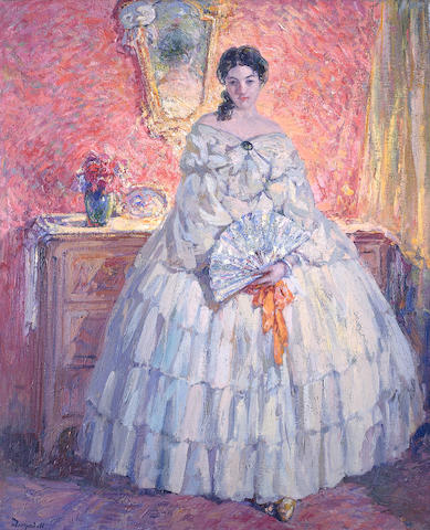 Ulisse Caputo (Italian 1872-1948) Portrait of Ninette 100 x 80 cm. (39 3/8 x 31 1/2 in.)