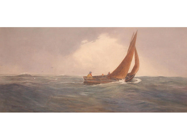 Edward H. Thompson (British, 1866-1949) On the Solway Firth 33 x 73cm