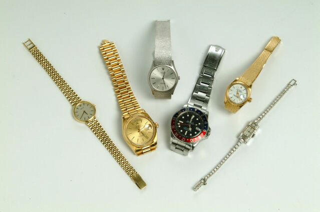 Rolex. An 18 carat gold automatic bracelet watch, Day-Date,