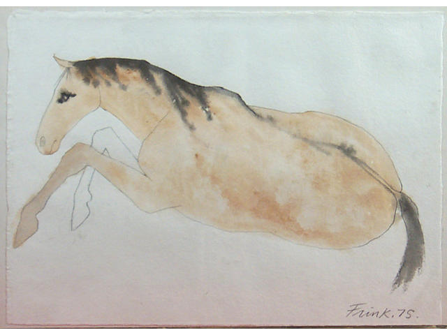 Dame Elizabeth Frink (1930-1993) Resting Horse 28 x 39cm (11 x 15 1/4 in).