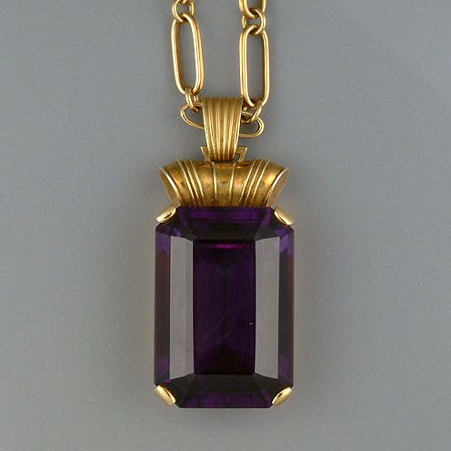 An amethyst pendant
