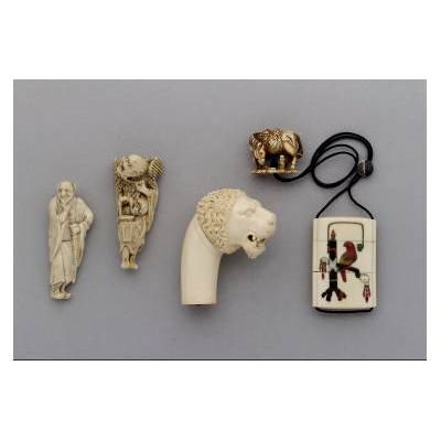 A small two-case ivory inro,