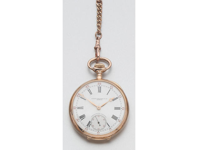 Patek Philippe. An 18ct Gold Full Hunter Pocket Watch and Chain No.180647, Chronometer Gondolo, 1930's 47mm. Chain Length 20cms