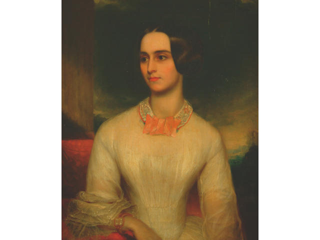 English School, circa 1840 Portrait of a lady member of the Cheke family,