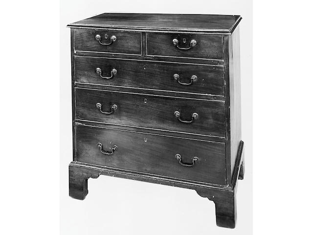 A late 18th Century mahogany chest,