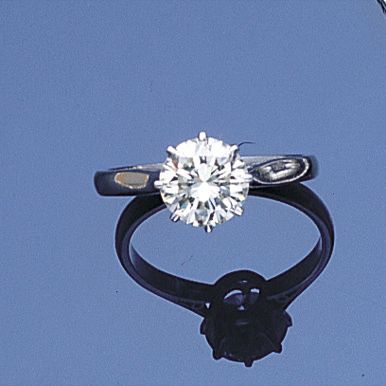 A diamond single-stone ring