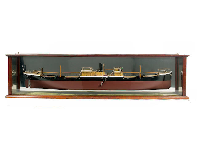 A Mirror Backed Builder's Half Model of the SS BRIERTON 196 x 23 x 47cm (77.5 x 9 x 18.5in)