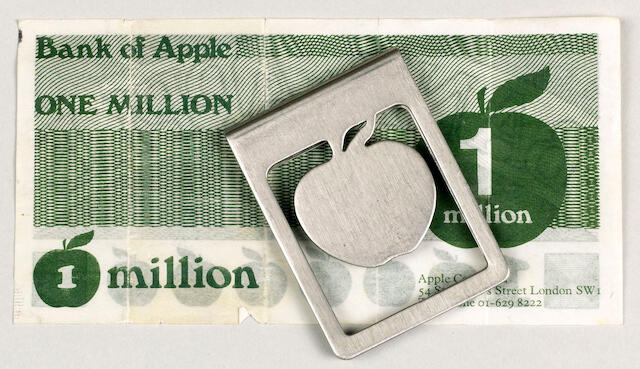 Bonhams An Apple Money Clip And Apple 1 Million Note 1970 71 Henley  bonhams-an-apple-money-clip-and-apple-1-million-note-1970-71-henley