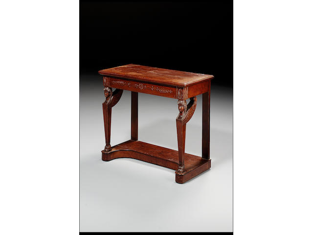 A pair of Empire Revival pier tables,