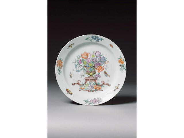 An attractive floral plate circa 1720-30