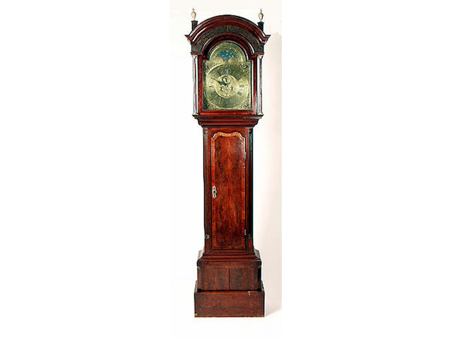 A mahogany cased eight day longcase clock with rolling moon, Richard Whalley, 236cm high. See Illsutration.