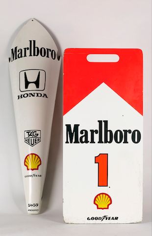 Bonhams A Marlboro Mclaren Mp4 6 Top Nose Cone Panel 1991