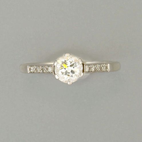 A diamond single-stone ring