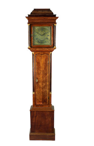 An early 18th century walanut and crossbanded Longcase Clock France, Warrington