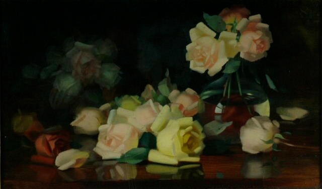 James Stuart Park (1862-1933) "Roses" 45cm x 65cm (17.75in. x 25.5in.)