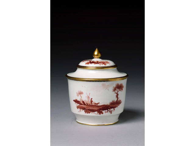 A Neale porcelain sucrier and cover circa 1785-90