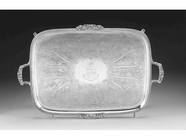 A George III silver two-handled tea tray, by Peter & William (I) Bateman, London 1810,