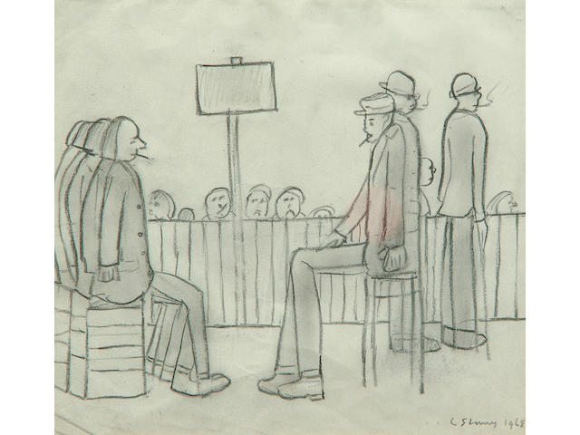 Laurence Stephen Lowry (1887-1976) "Application for a Job" 20 x 21cm