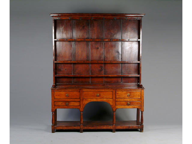 An early George III oak welsh dresser