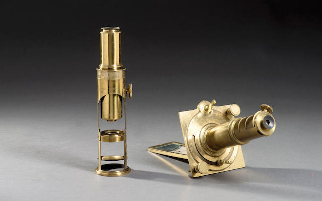 A George Adams Brass Solar Microscope, English, late 18th Century