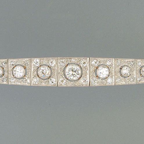 A diamond-set bracelet