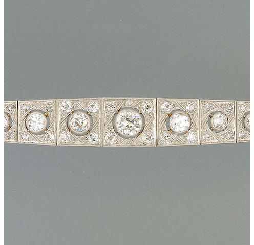 A diamond-set bracelet