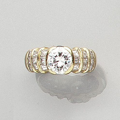 A diamond single-stone ring