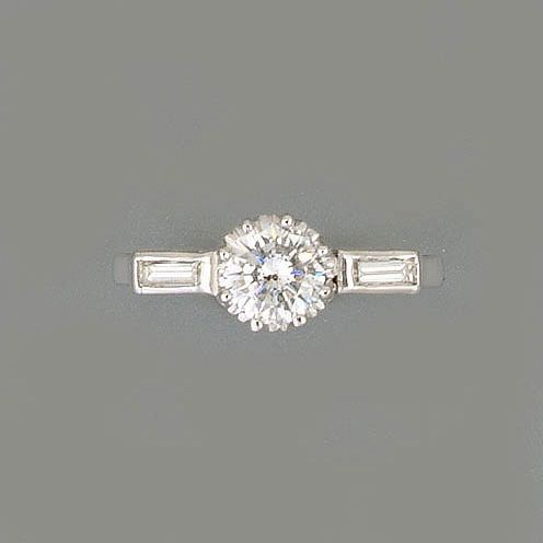 A diamond single-stone ring