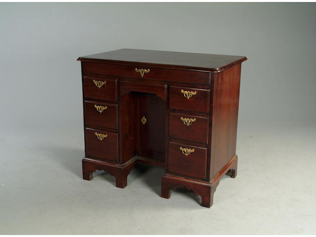 A George III mahogany kneehole desk