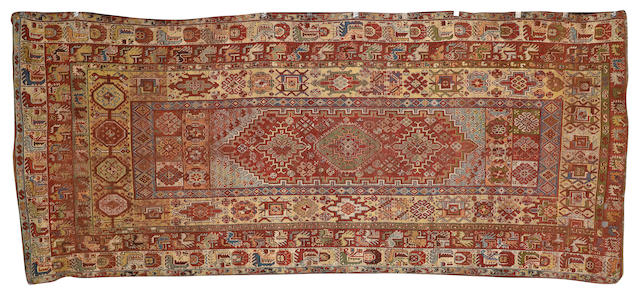 A Rabat carpet, Morocco, mid 19th century, 381 cm. x 161 cm.