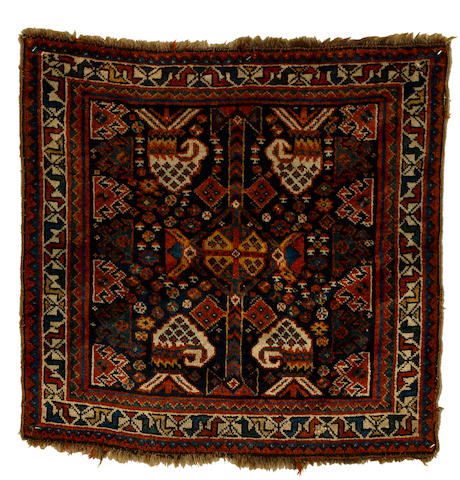 A Khamseh bagface, South West Persia, 71 cm. x 73 cm.