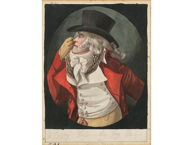 Robert Dighton (British, 1752-1814) Caricatures x 4  14 x 11.4 cm. (5 1/2 x 4 1/2 in.)
