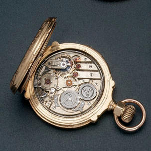 A late 19th century 18ct gold hunter cased quarter repeating lever watch Pateck & Co, Geneve No.16092