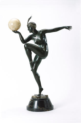 Maurice Guiraud Rivi&#232;re, circa 1925 'Stella' a Large Bronze Sculpture