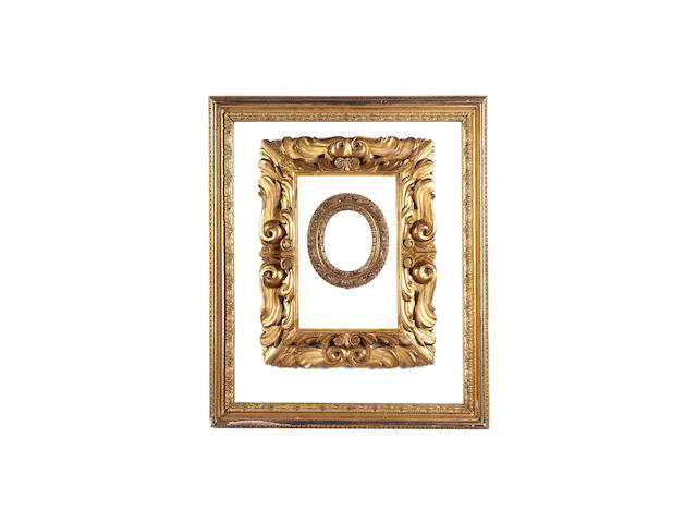 An English late 18th Century carved and gilded frame,