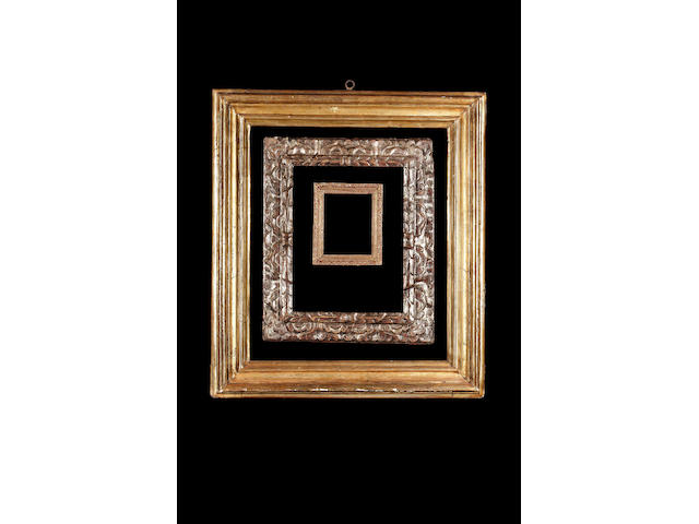 A Roman 17th Century silvered moulding frame,