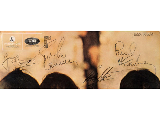 A 'Beatles For Sale' album autographed by John Lennon, Paul McCartney and Ringo Starr 1964-1965