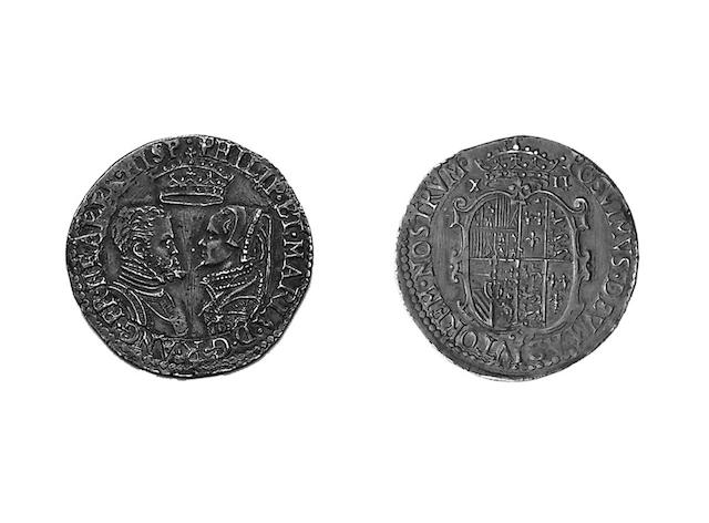 Phillip and Mary (1554-1558), Shilling, undated with full titles and no mark of value (S.2498).