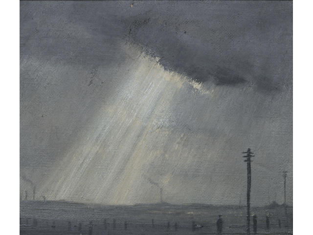Theodore Major (1908 - 1999) "Dark and light", 31.5 x 37.5cm.