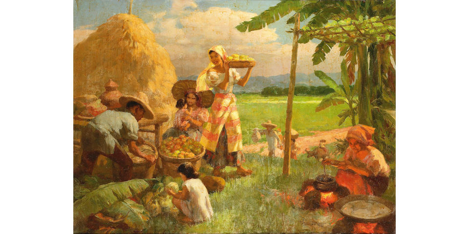 Fernando Amorsolo y Cueto (Filipino 1892-1972) A midday restsigned and dated 1957, oil on canvas