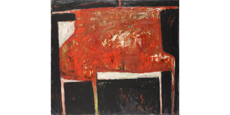 William Scott R.A. (1913-1989) Figure - Red and Black