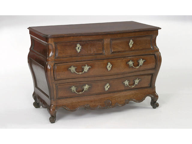 A late 18th Century French provincial mahogany commode,