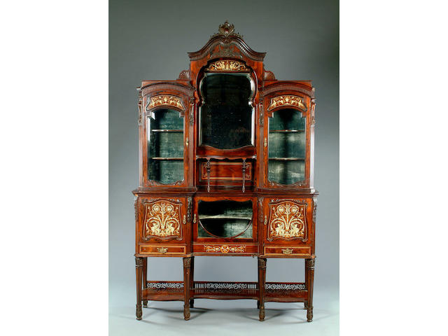 An Edwardian Rosewood inlaid side cabinet