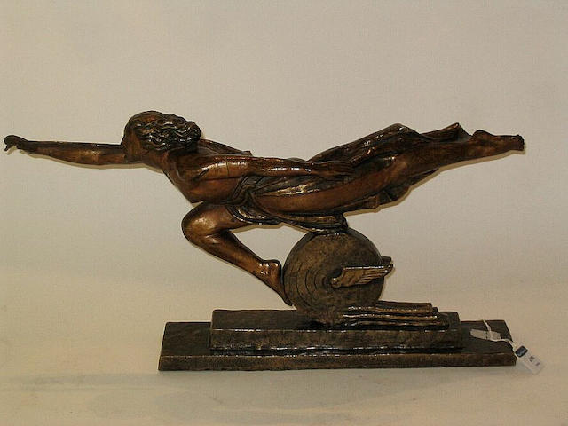 Pierre Le Faguays, circa 1925 A Bronze Figure of a Female Warrior