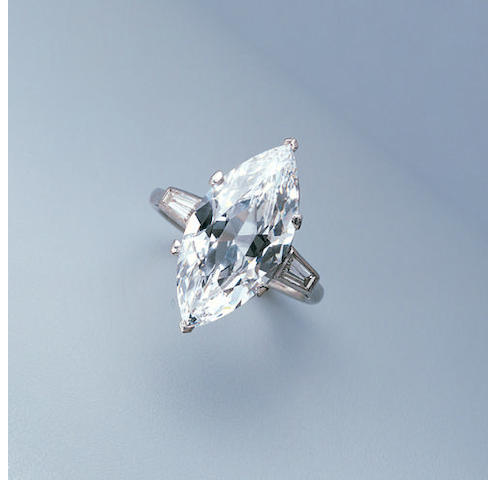 A D-colour diamond single stone ring